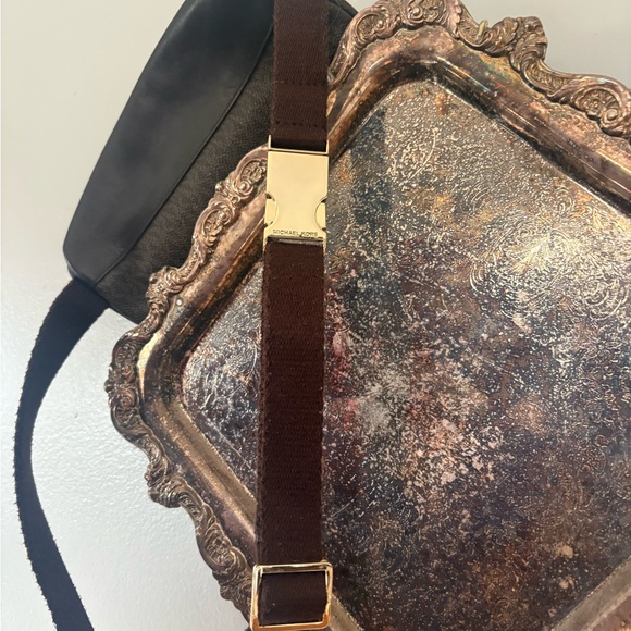 Michael Kors Brown Logo Crossbody Belt Bag with Gold Hardware - Picture 2 of 5